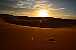 Sonnenuntergang in der Sahara