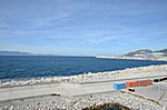 Blick auf Gibraltar ... rechts Afrika - links Europa